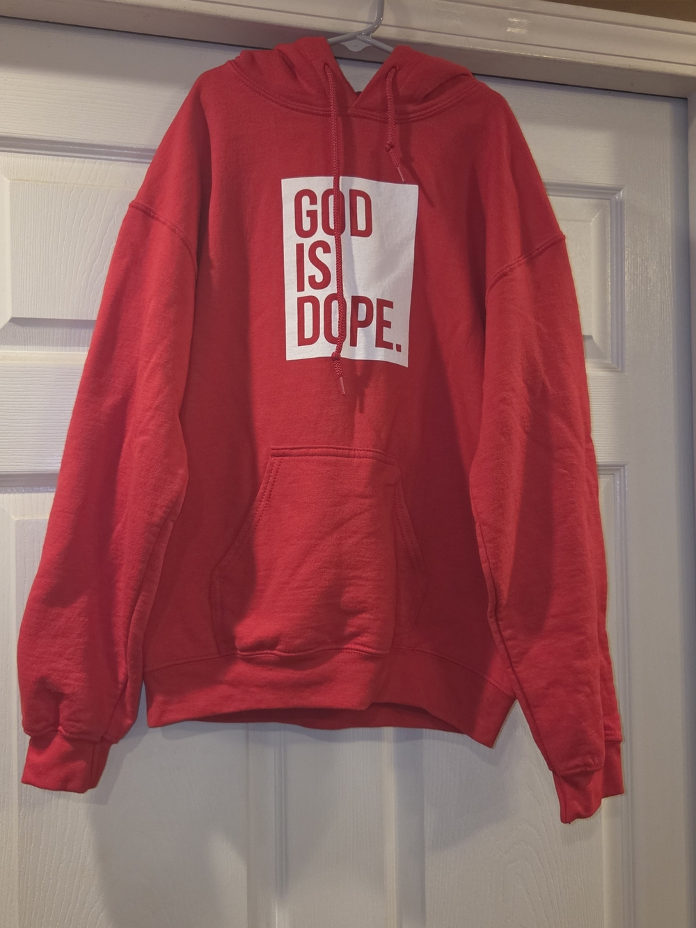 Red 'God Is Dope' Kids Pullover Hoodie
